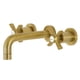 thumbnail image 1 of Grifo de baño Kingston Brass Millennium, montaje en pared, latón cepillado, 1 of 7