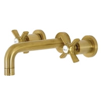Grifo De Baño Kingston Brass Millennium, Montaje En Pared, Latón Cepillado