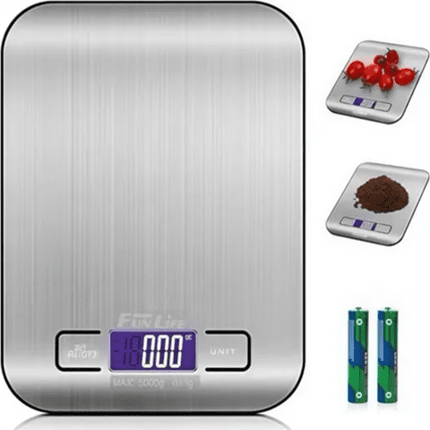 Genérico - Báscula Gramera Digital Cocina 5Kg Acero Inoxidable