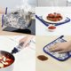 thumbnail image 4 of REGALWOVEN Guantes de Horno y Juegos de Soportes para Ollas 2Pcs, Guantes de Horno Resistentes al Calor y Soportes para Ollas para Hornear Azul 10x6.5 pulgadas, 4 of 7