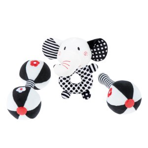 Magideal - 3X Sonajeros Para Bebés, Juguete Montessori De Mano, Sonajero Suave Educativo De Alto Contraste, Juguete Para Bebés Para Niñas, Niños, Bebés De 6 A 12 , B B