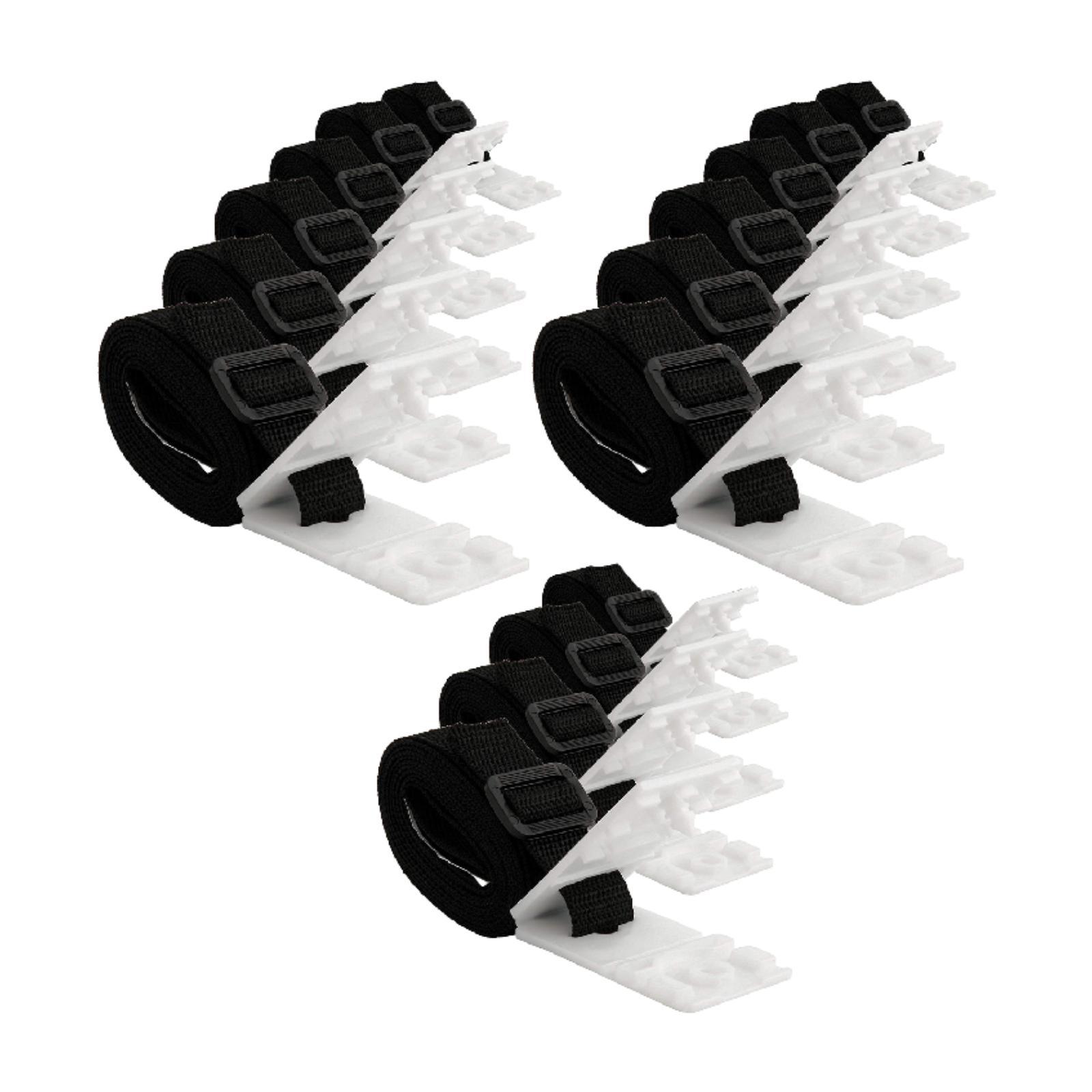 Magideal - Kit De Fijación Para Enrollador De Cubierta Solar De Piscina, Accesorios, Instalación Fácil Y Segura, Universal Para Piscinas Enterradas, Correas Para 16 Piezas