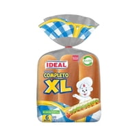 Pan De Completo Hot Dog Xl 6 Un 528 G Ideal