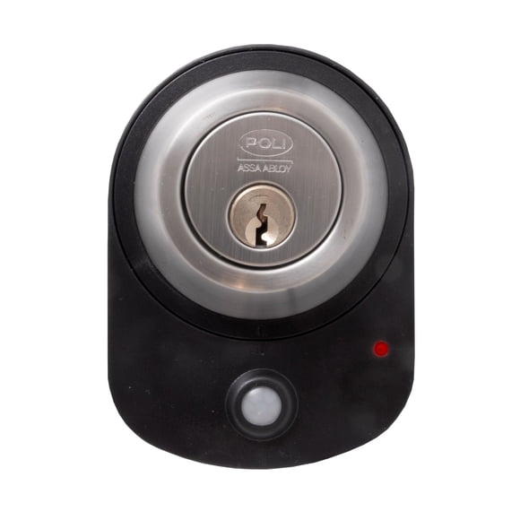 Cerrojo Poli Sensor100 Llave/Perilla con Alarma inoxidable