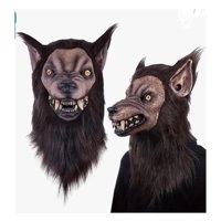 Dym - Mascara Halloween Lobo Peludo Café