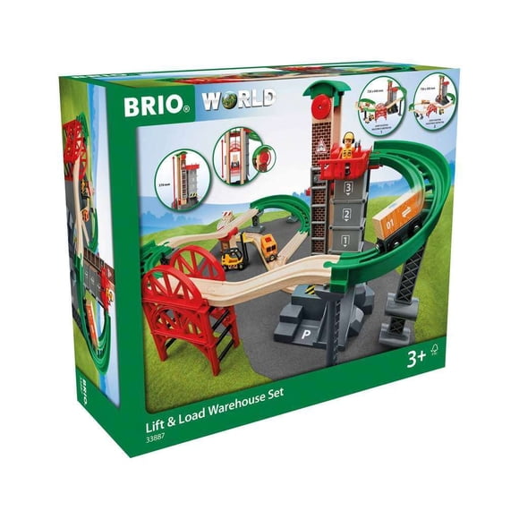 Set de Juguetes BRIO World Lift & Load Warehouse 32 Piezas