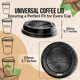 thumbnail image 2 of Paquete de 600 tapas desechables para tazas de café Homelance, color negro, 2 of 6