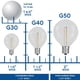 thumbnail image 4 of Bombillas Globe para exteriores, novedosas, G40, naranja, paquete de 25, 4 of 7
