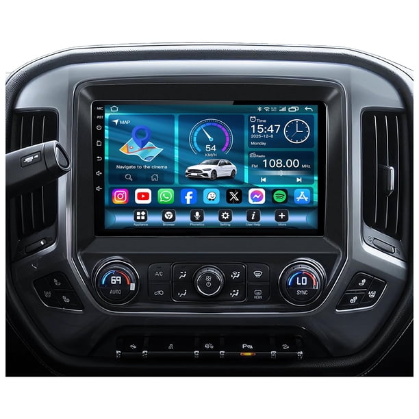 Radio para coche Fortdows Android 15 con CarPlay inalámbrico y Android Auto, pantalla de 10"