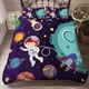 thumbnail image 1 of Cartoon Space Universe Planet Stars Quilt Duvet Cover Set Children3-Piece Bedding Set, 1 of 5