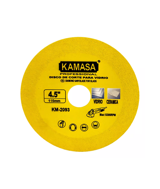 Genérico - Disco Corte Diamantado Para Vidrio 4 ½'', Color Negro