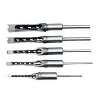 Magideal - Broca De Agujero Cuadrado De Madera Duradera, Brocas De Barrena Giratoria De Cincel De Mortaja Para Carpintería, Brocas De Taladro De Agujero Cuadrado 5 Piezas