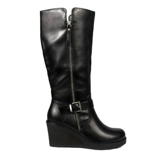 Bota Alta Mujer Taco Chino 66 Yassne Negro