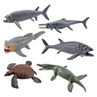Bothyi - 6 Piezas De Animales Marinos Prehistóricos, Modelo De Criatura Marina, Estatuilla Decorativa, Estilo B
