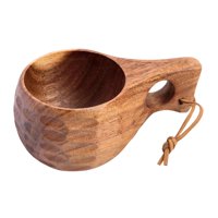 Magideal - Taza De Simple, Taza , Taza De Té Y Hecha , Con Cordón De Material Cuero Para Oficina En Hogar, Interior Y , Patrón Marrón Oscuro