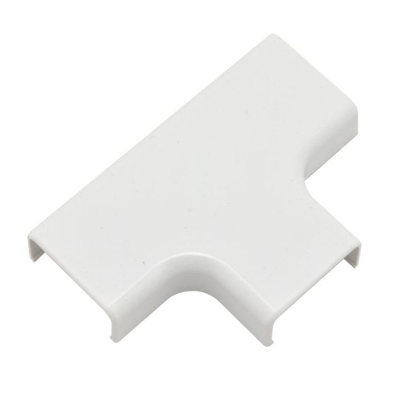 Cubierta para cables Wiremold C51 con conector en T, organizador, blanco