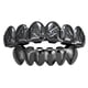 thumbnail image 2 of Parrillas De Dientes Superior/inferior De Hip-hop De 18 Quilates Para Disfraz De Halloween Cosplay Negro, 2 of 5