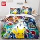 thumbnail image 1 of Bandai Pokemon Pikachu Anime Fill Spring SummerDuvet Cover Cartoon Single Double Student Dormitory Bedding Suis Bed Sheets, 1 of 5