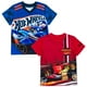 thumbnail image 1 of Pack de 2 camisetas Hot Wheels para niños pequeños, color rojo y azul, talla 6, 1 of 3