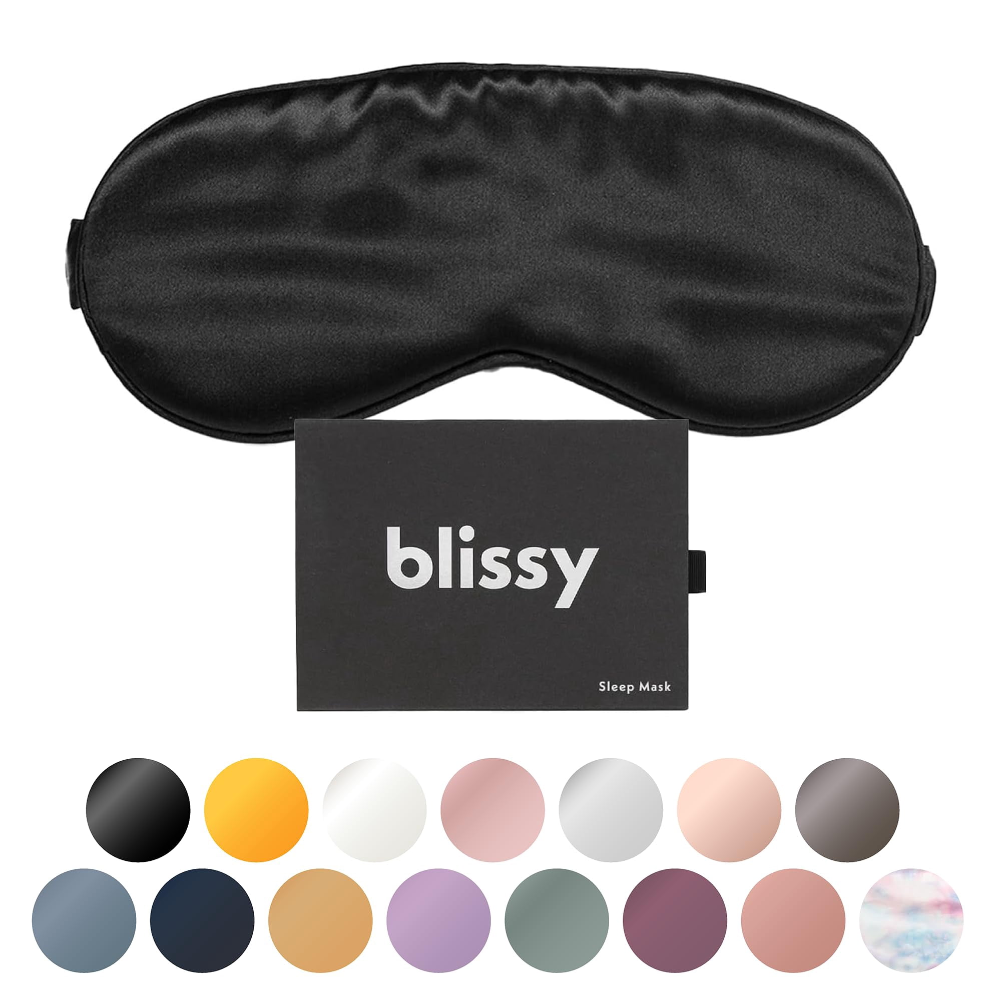 Máscara Para Dormir De Seda Blissy Para Mujer Y Hombre Total Blackout