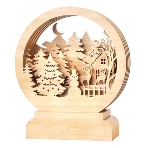 Bothyi - Escultura De Árbol De Navidad De Madera, Decoración Navideña Creativa Para El Hogar, Estudio, Sala De Oficina