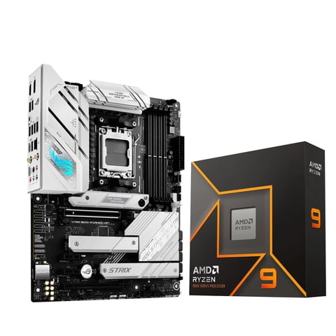 Combo De Cpu Micro Center Ryzen 9 9900X Con Asus Rog B650-A