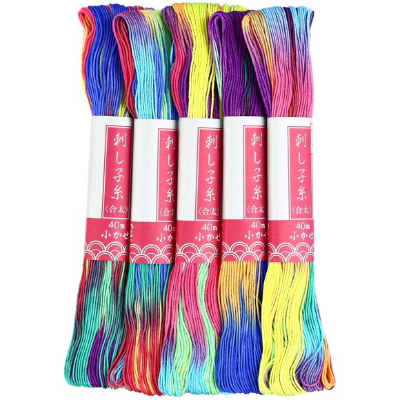 Hilo Sashiko Daruma 40 m #101 (Pack de 5)