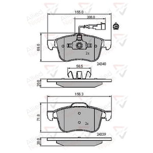 Pastillas Freno Para Auto Allied Nippon Adb11718