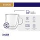 thumbnail image 5 of Tazas de café espresso JoyJolt Savor con aislamiento de doble pared, 160 ml, 2 unidades, 5 of 6