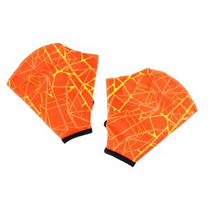 Ioensy - Guantes De Natación Con Muñequera Ajustable Fitness Acuático Buceo Aleta De Mano Naranja S