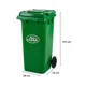 thumbnail image 2 of Basurero Contenedor 240 Litros Verde Oscuro Con Ruedas, 2 of 3