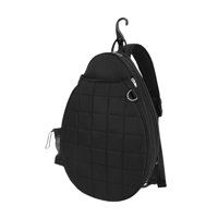 Magideal - Cubierta De Mochilas De Mochilas De Mochilas De Tenis Equipos De Gran Capacidad Con Soporte De Botella De Agua Cinturón Ajustable Badminton Crossbody Negro