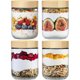 thumbnail image 1 of NETANY 4pack 16oz Glass Jars with Airtight Lids, Overnight, 1 of 3