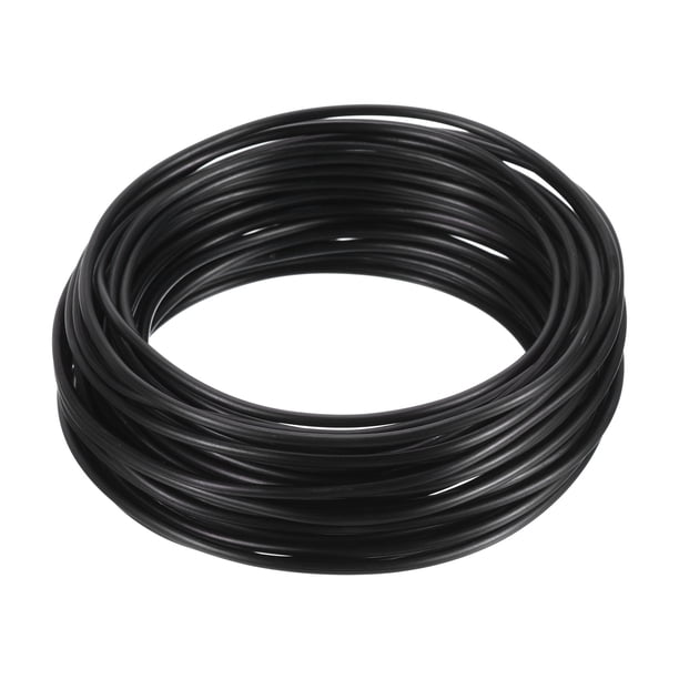 Alambre de Entrenamiento para Bonsái Uxcell, Tallos de Alambre Floral Aluminio Anodizado para Fijación de Ramas de Jardín Negro 2.5mm x32.8 ft