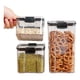 thumbnail image 1 of Contenedor De Alimento Hermético Libre Bpa 1300 Ml Apilable Transparente/negro, 1 of 10