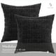 thumbnail image 2 of Fundas De Cojines Negra Set X2 Cama Sillon Suave 45 X 45 Almohada, 2 of 8