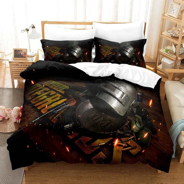 Battlegrounds PUBG Bedding Set Boys Girls Duvet Cover Pillowcase Bed Kids Adult Home Textileextile