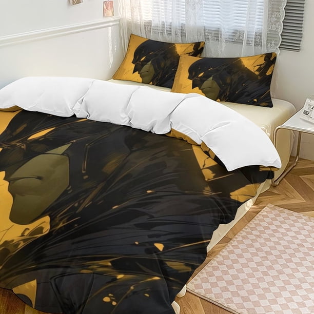 The Dark KnightCartoon Collection 3-Piece Comforter Set, Personalized Bedding Decor for Kids And Teens Bed Sheets