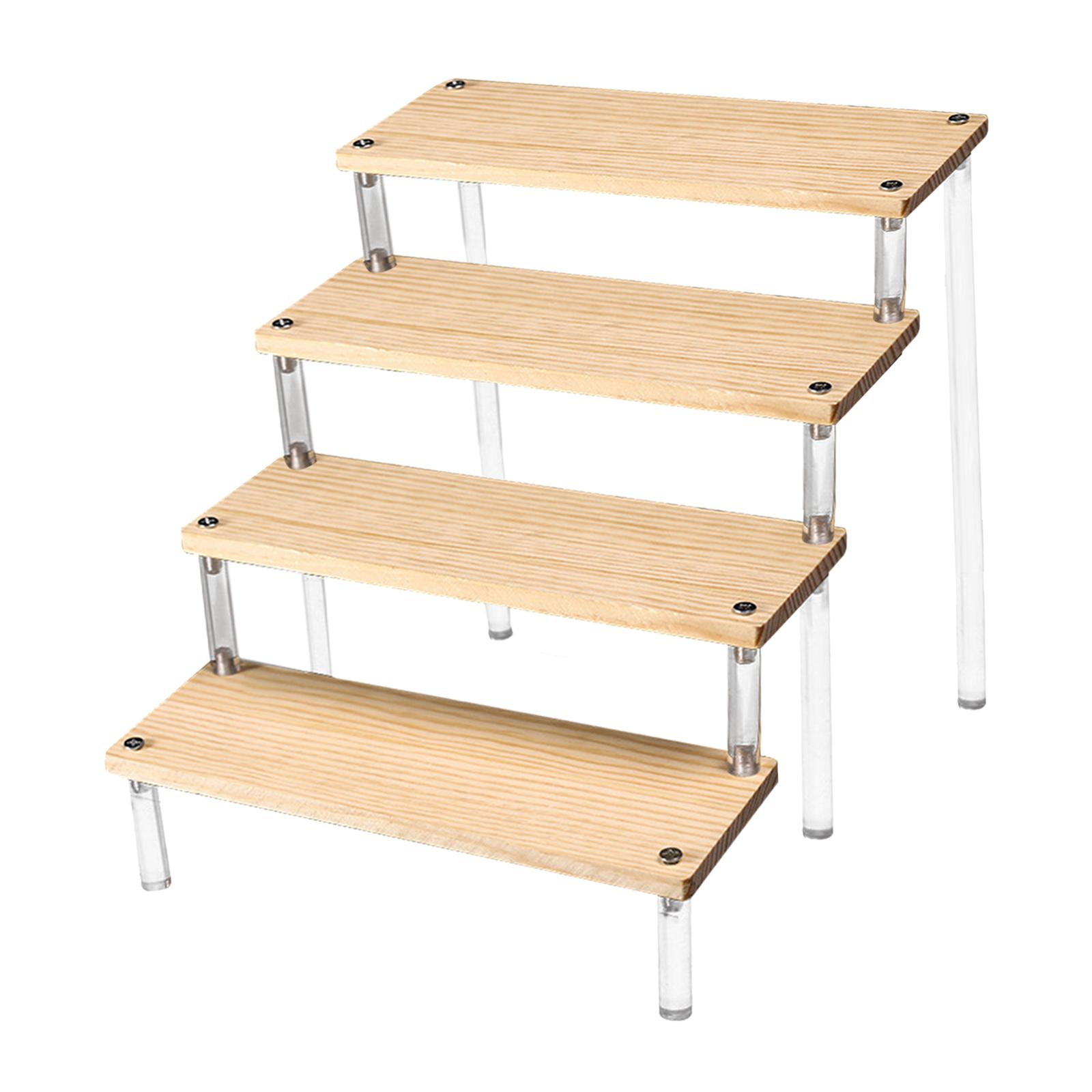 Bothyi - Soporte De Exhibición De Madera, Soporte De Almacenamiento Para Figuras Coleccionables, Modelo De Muñeca, 4 Niveles