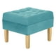 thumbnail image 2 of Pouf Wood 1c Felpa 05 Turquesa, 2 of 4