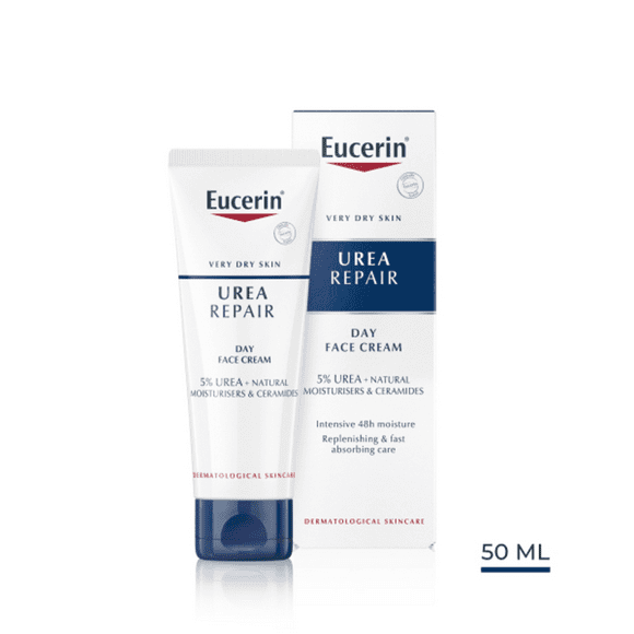 Eucerin - Crema facial de día UreaRepair con 5 % de urea (50 ml)