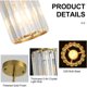 thumbnail image 3 of Lampara Colgante PUAMUBUA 3 Pack Cristal Oro Ajustable E26, 3 of 3