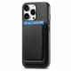 thumbnail image 2 of Funda de Cuero Magnética con Tarjetero para iPhone 15 Pro Cubierta Delgada Negro, 2 of 5