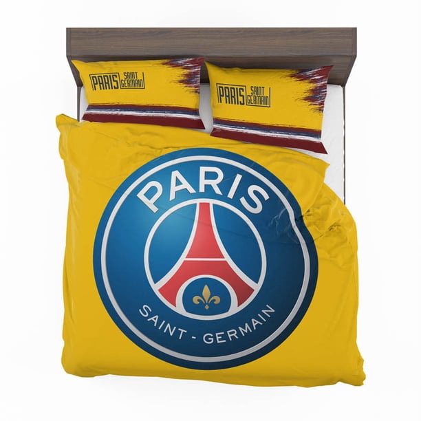 Paris Saint Germain Football Club Quilt Duvet Cover Set Double Home Textiles3-Piece Bedding Set