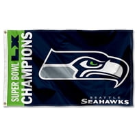 Banner Flag Wincraft Seattle Seahawks Super Bowl Lx Champions