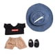 thumbnail image 1 of Ropa Para Muñecas De 17 Cm, Zapatos Pequeños, Accesorios, Juguete Para Niños Con Sombrero, Ropa En Miniatura, Conjunto De Camisa Negra, 1 of 3
