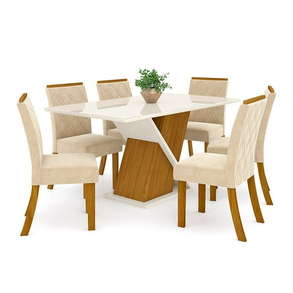 Juego Comedor 6 Sillas Ferrara Natural