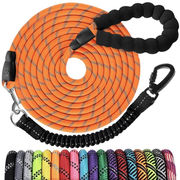 Correa para perros Jenico, cuerda larga de 4,5 m, resistente, con reflectante