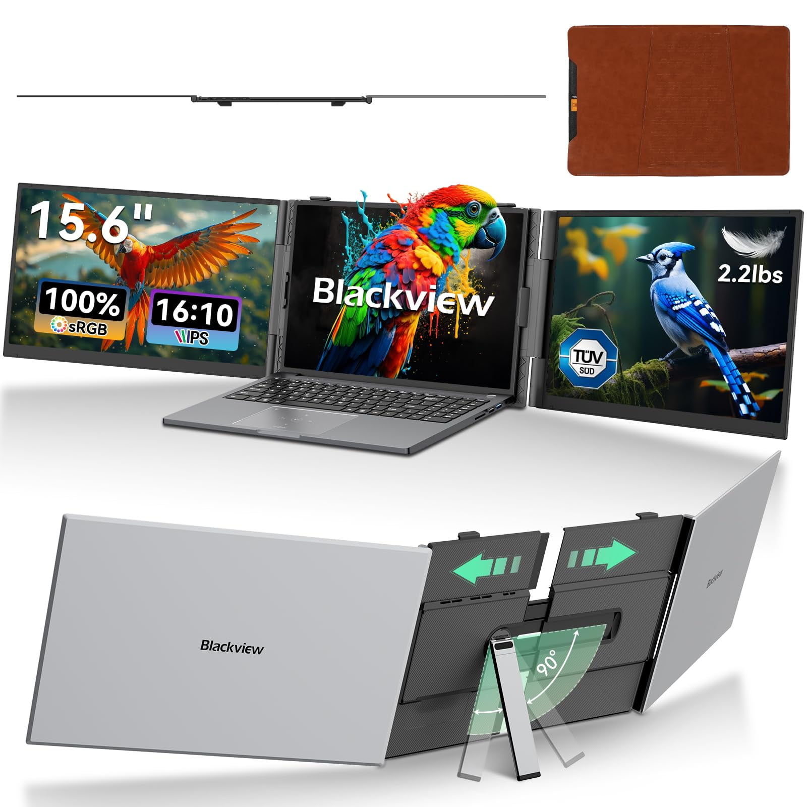 Extensor De Pantalla Para Portátil Blackview Dcm8 Triple 15.6 Pulgadas 1080p Fhd