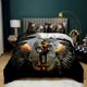 thumbnail image 1 of Pharaoh Bedding Sets, Size Ancient Egypt Tribe Decor Comforter Cover Set for Adult Egyptian Pyramid Polyester Duvet Cover Bed Sheets, 1 of 5